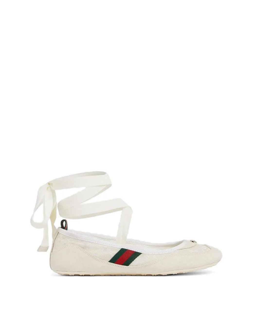 Gucci White Shift Ballet Flats