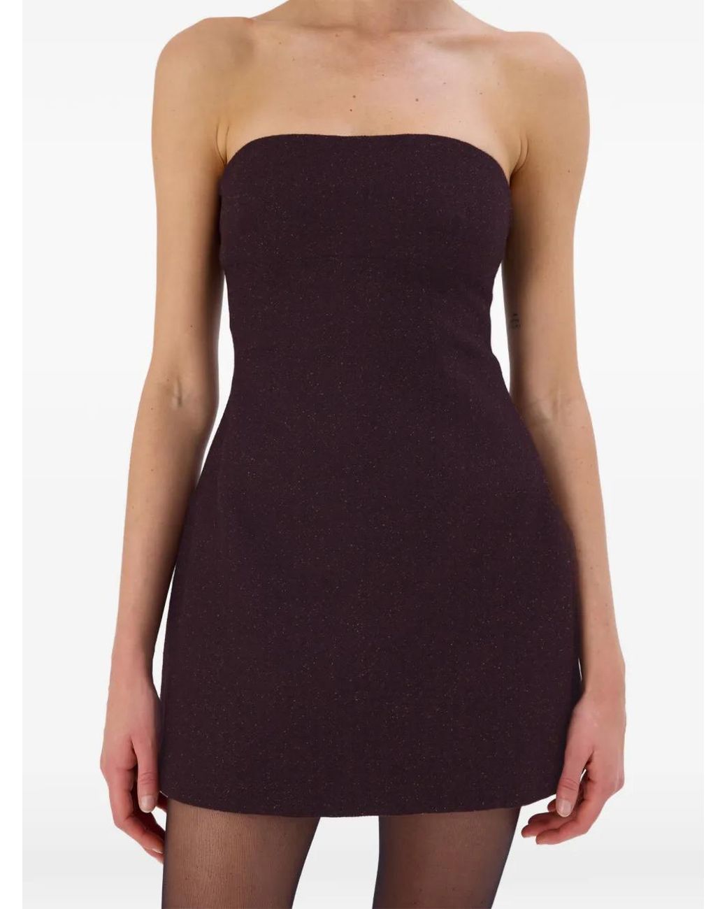 Occleus Purple Liv Strapless Mini Dress