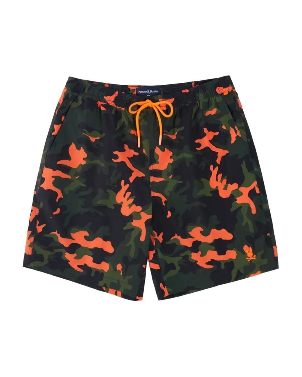 Psycho Bunny Red Plano Camo Print Swim Shorts for men