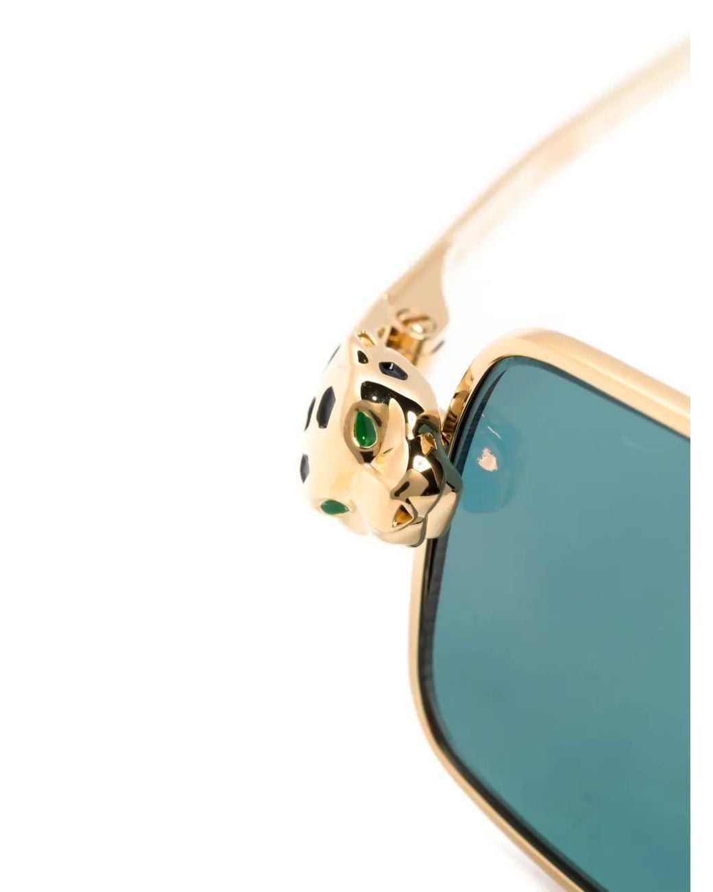 Cartier Blue Rectangle-Frame Sunglasses