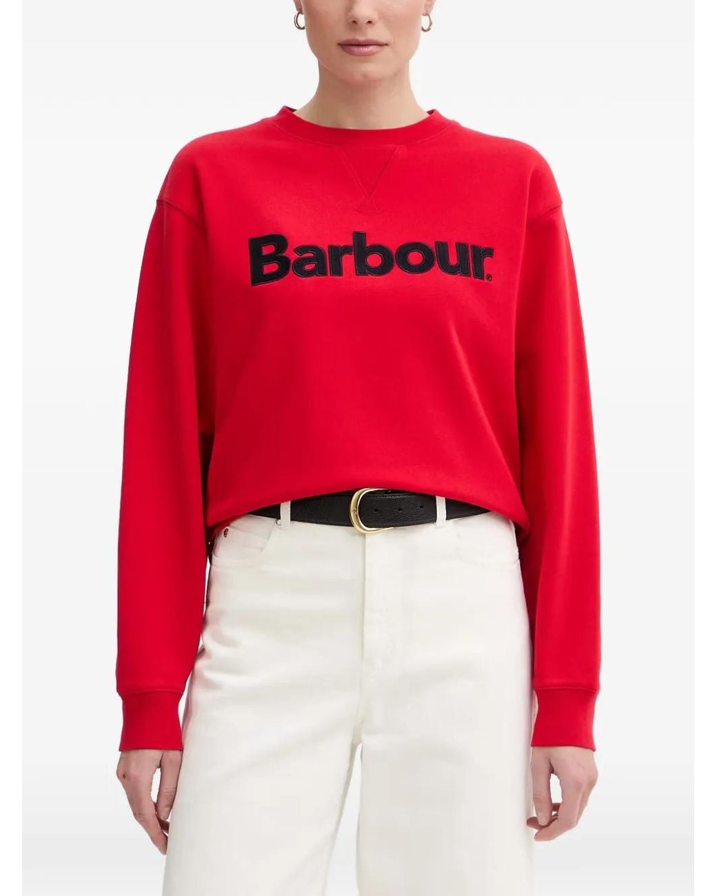Barbour Red Hartland Logo Sweatshirt