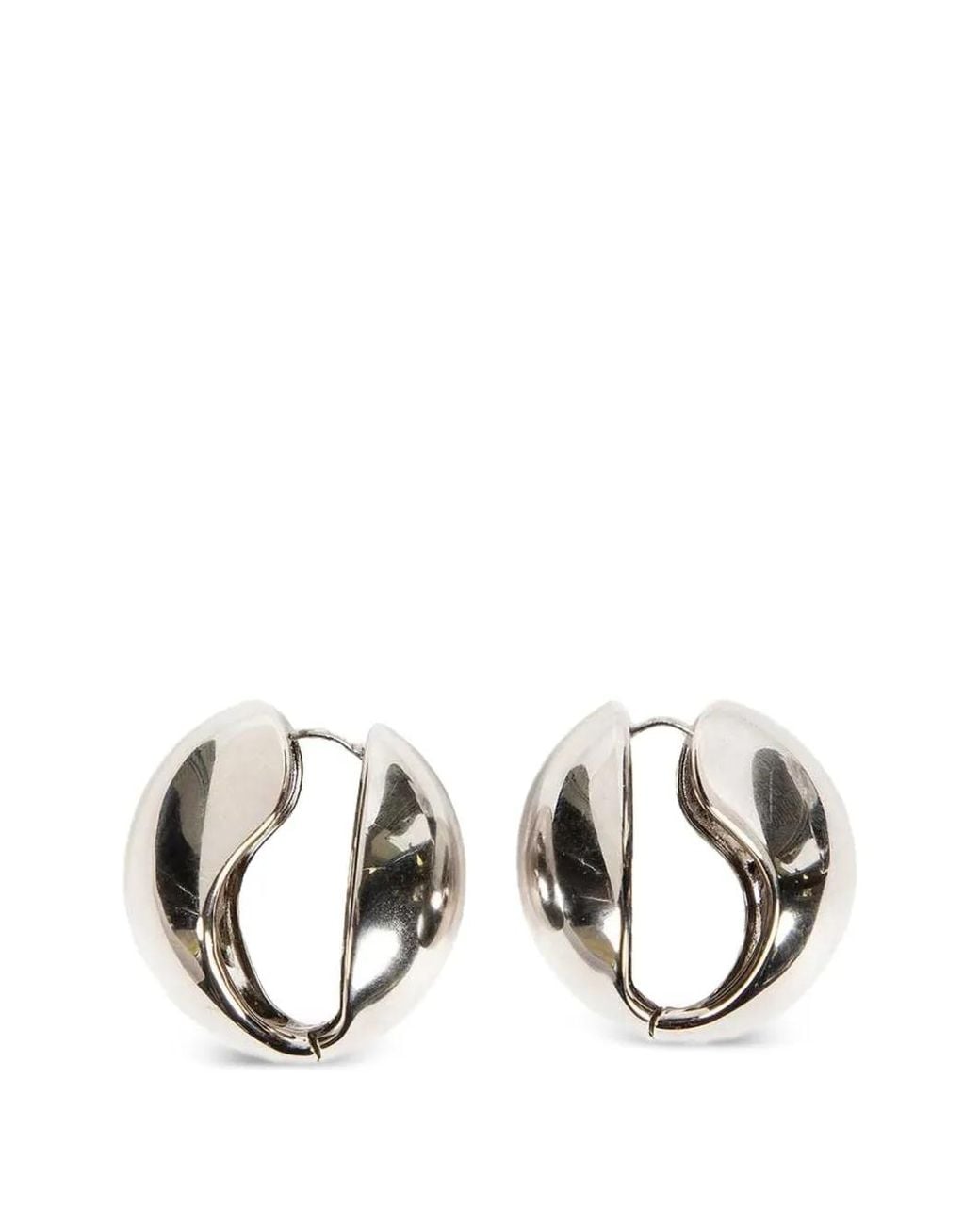Coperni Metallic Logo-Design Earrings