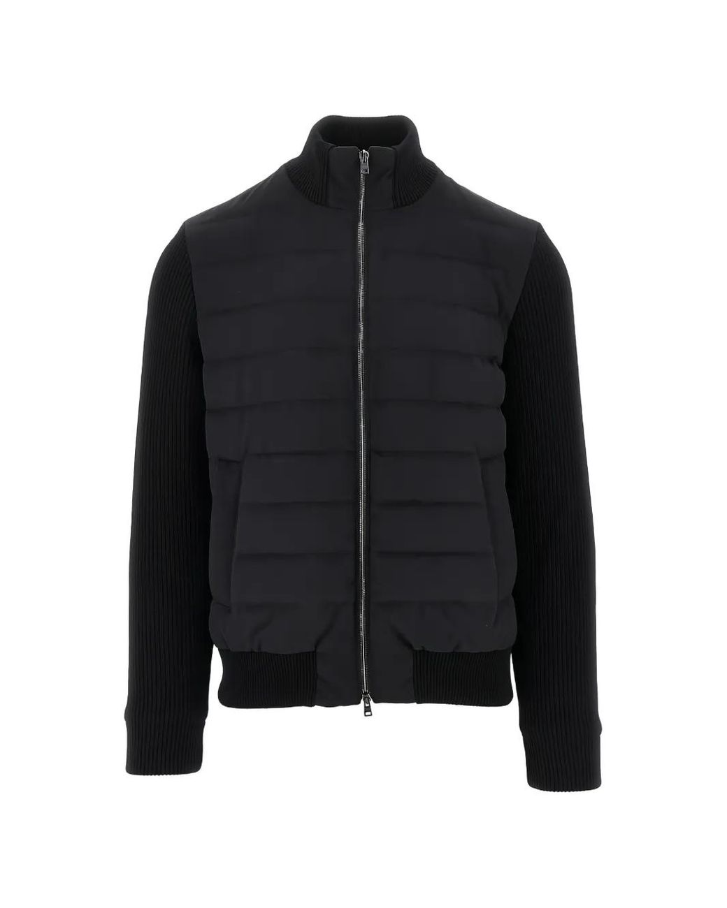 Herno Black Padded Panelled Jacket for men