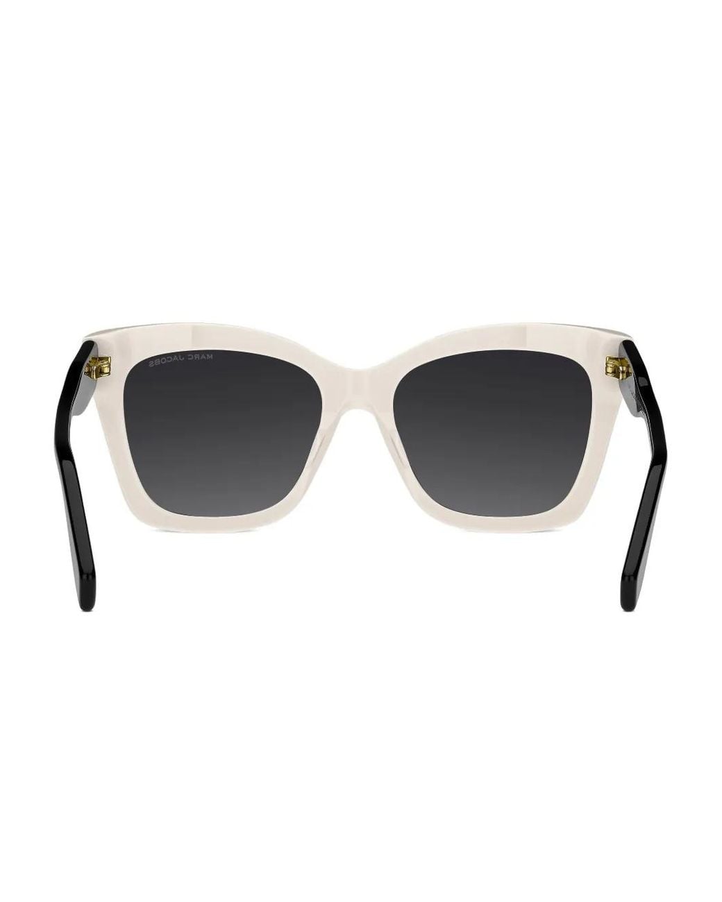 Marc Jacobs Black Logo-Plaque Square-Frame Sunglasses