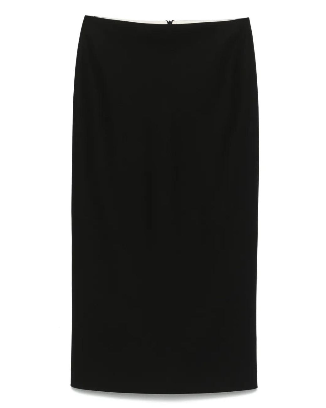 Carven Black Wool Midi Skirt