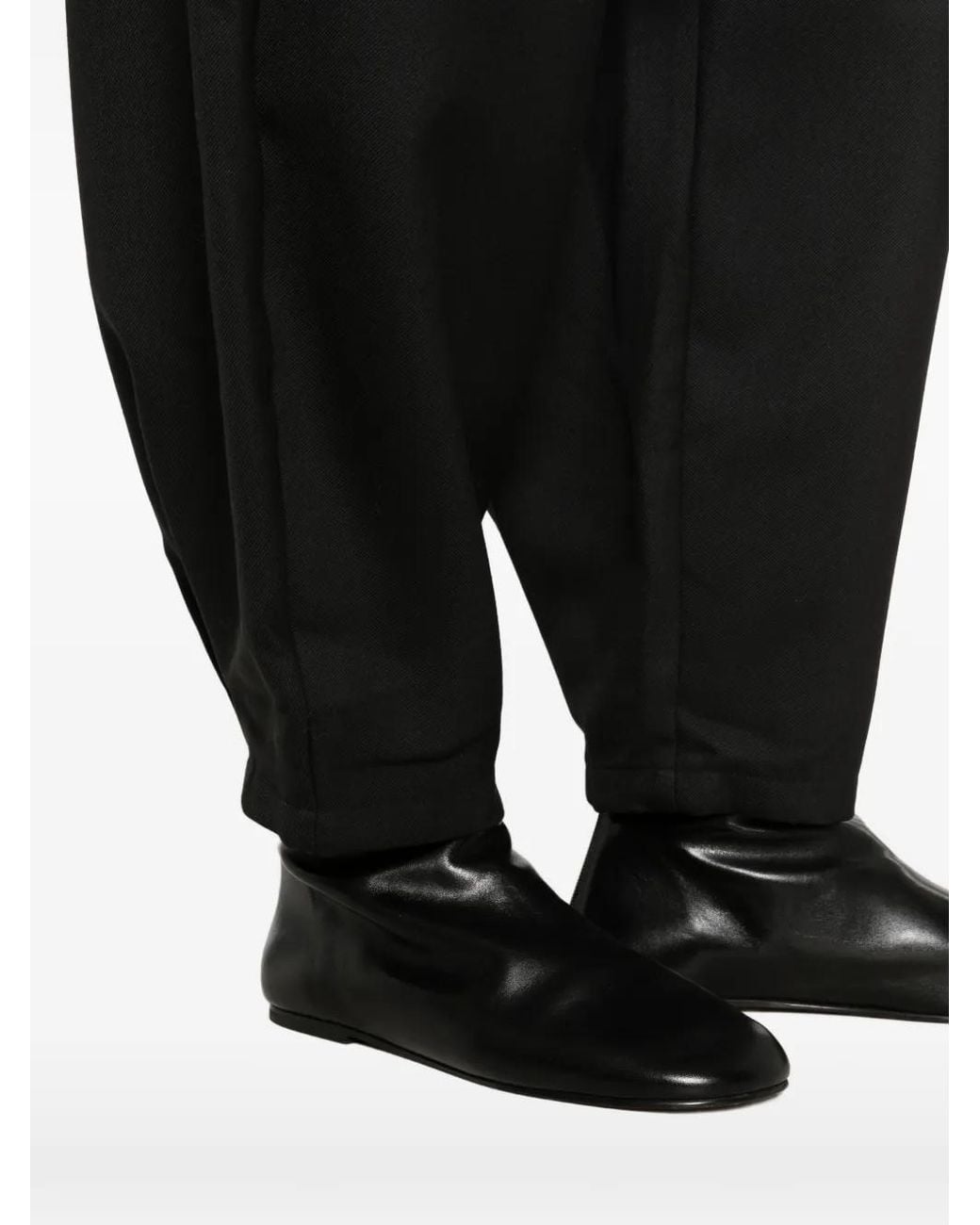 Hui Milano Black Ardor Tapered-Leg Trousers