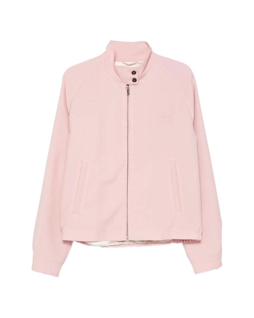 Miu Miu Pink Kid Mohair Blouson Jacket