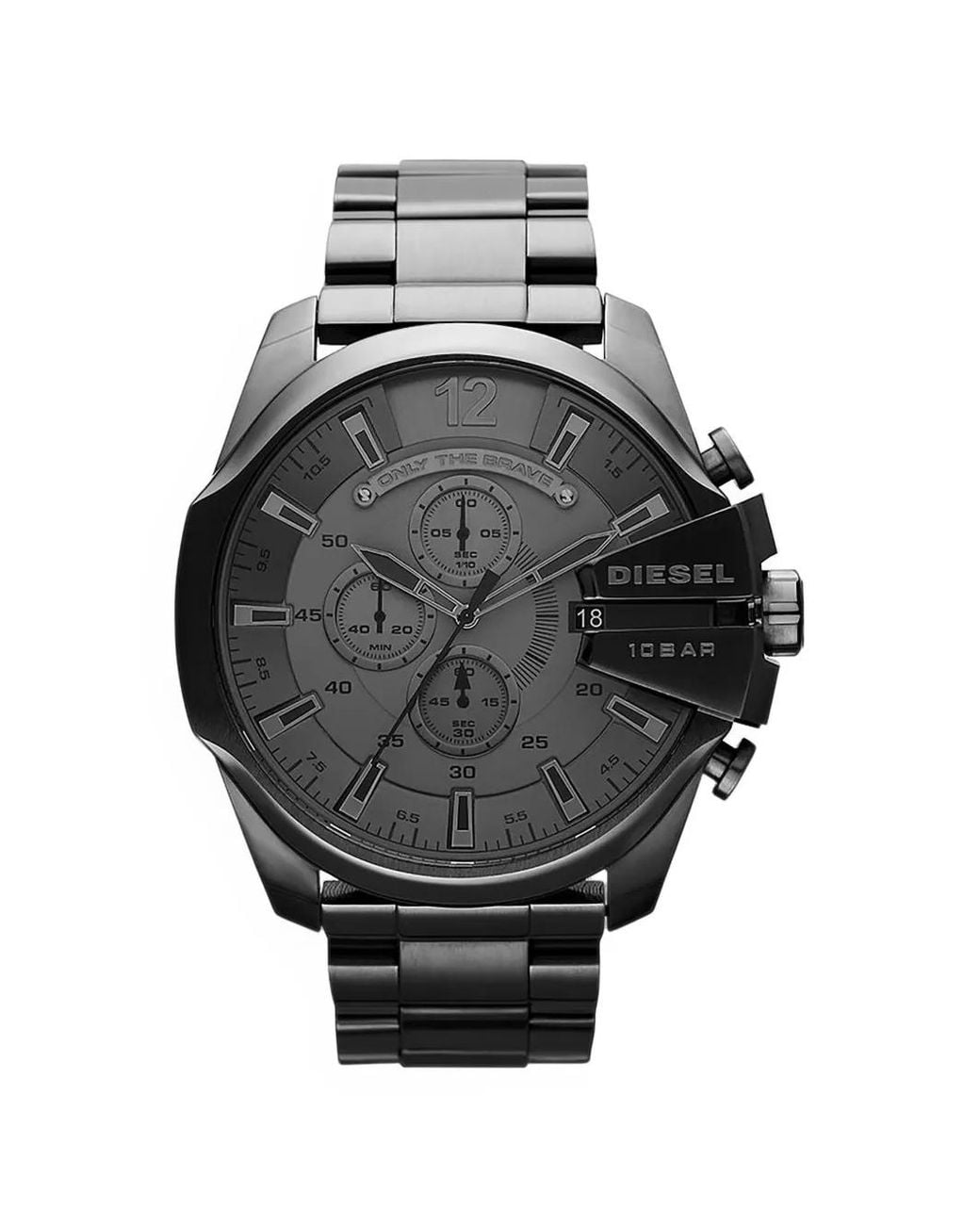 DIESEL Gray Mega Chief Watch With Plating for men