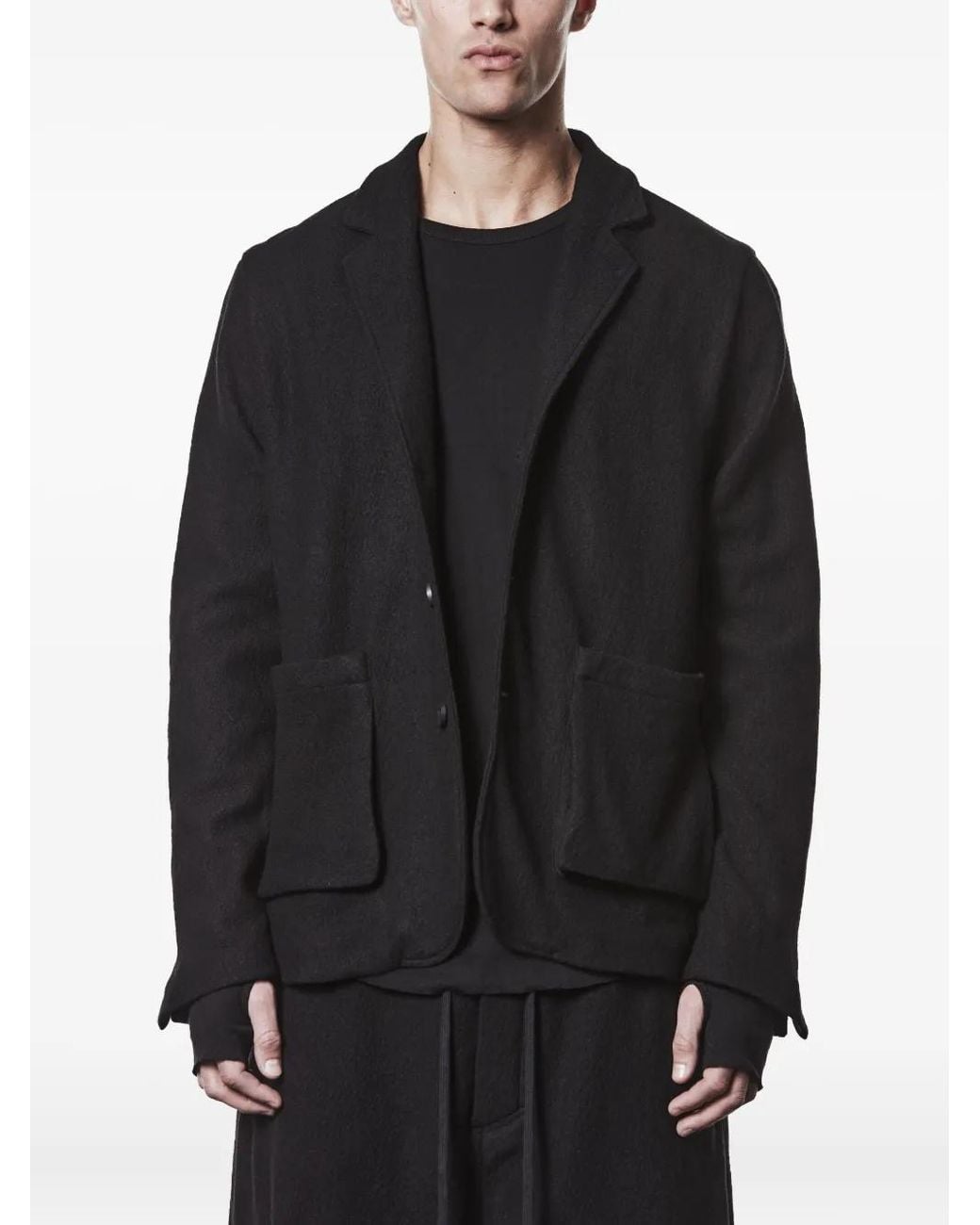 Thom Krom Black Patch Pocket Wool Jacket for men