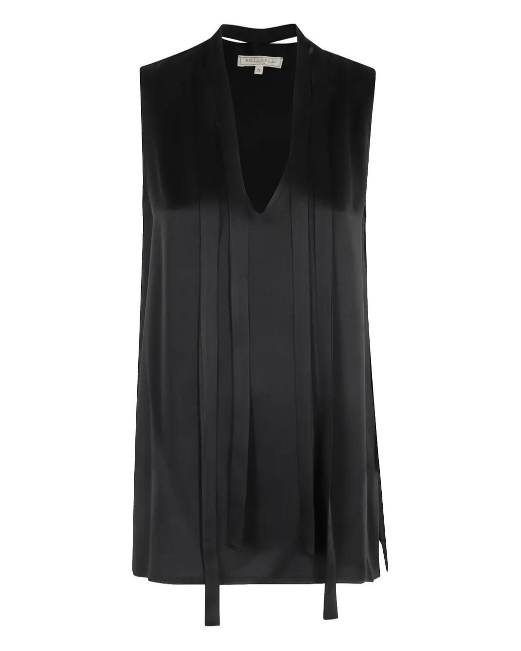 Antonelli Black Ribbon-Detailing Blouse