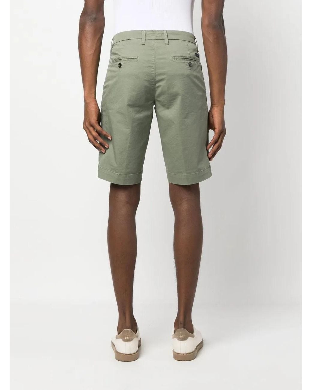 Fay Green Plain Bermuda Shorts for men