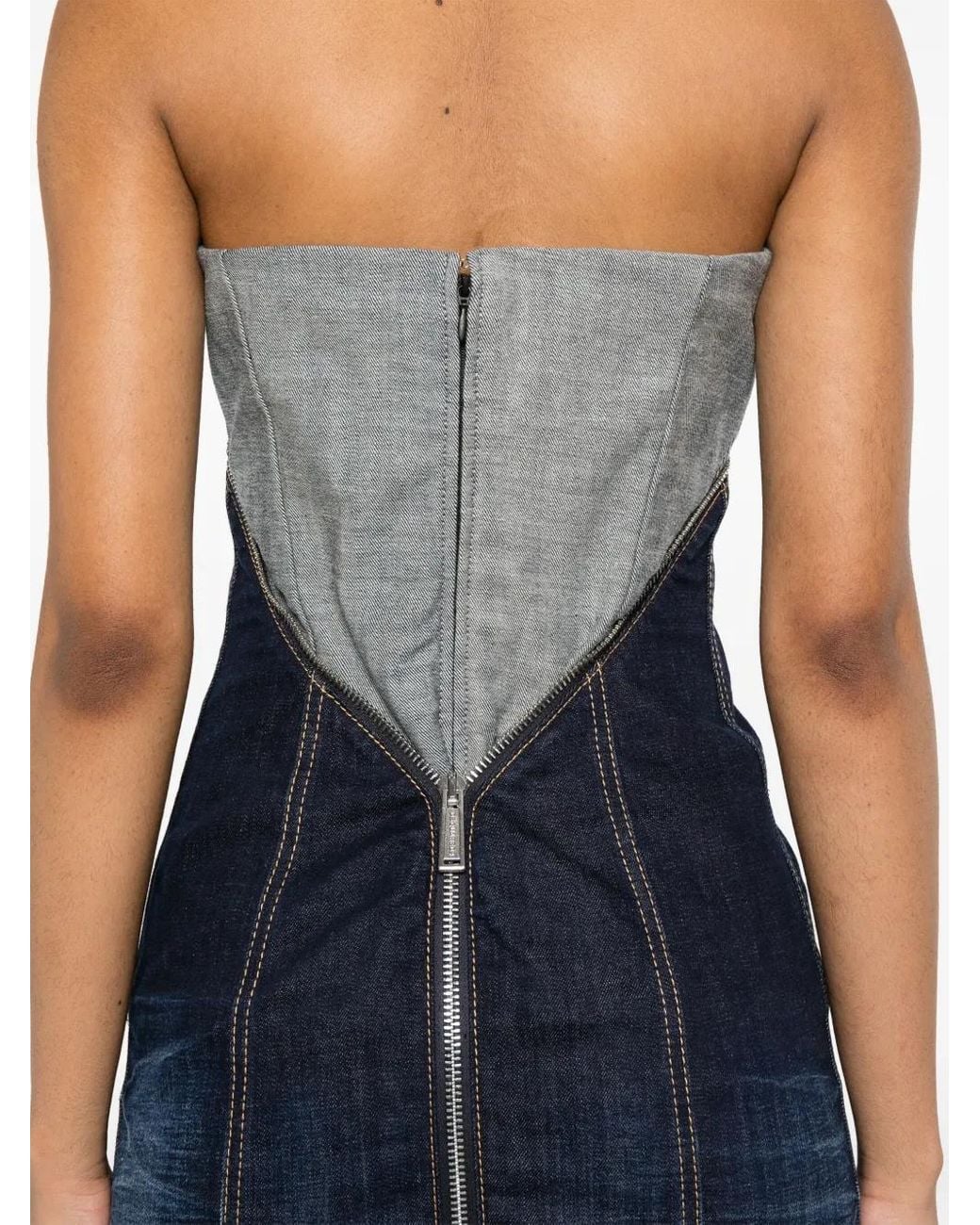 DSquared² Blue Upside Denim Mini Dress