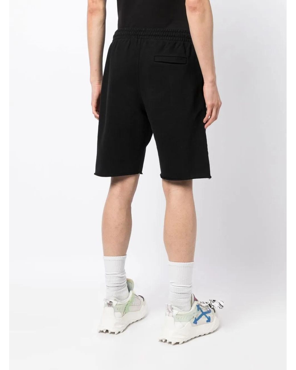 Off-White c/o Virgil Abloh Black Script Logo Track Shorts for men