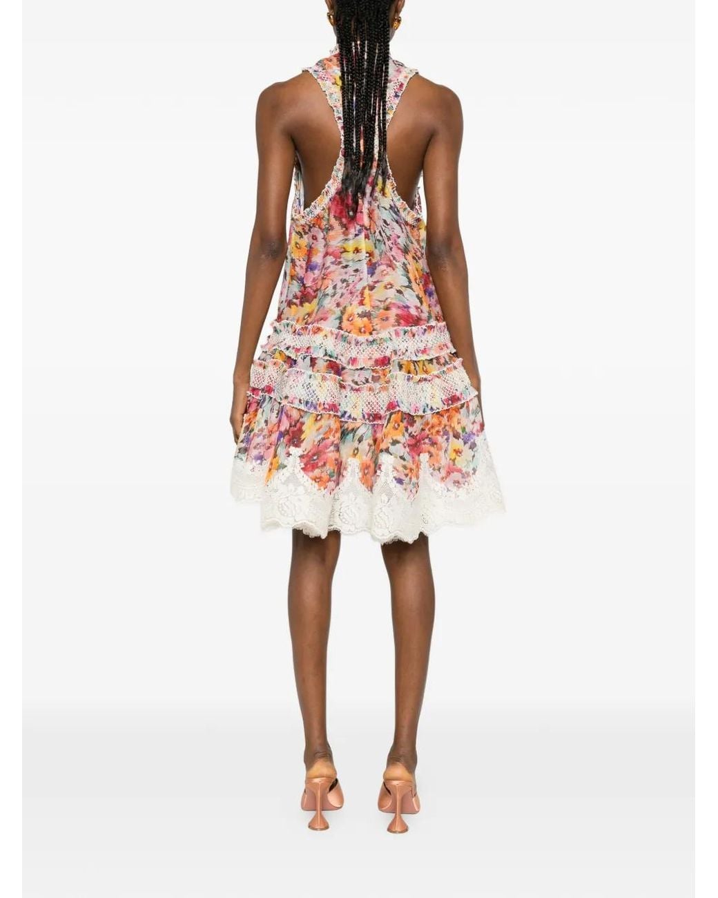 Zimmermann White Luna Printed Mini Dress