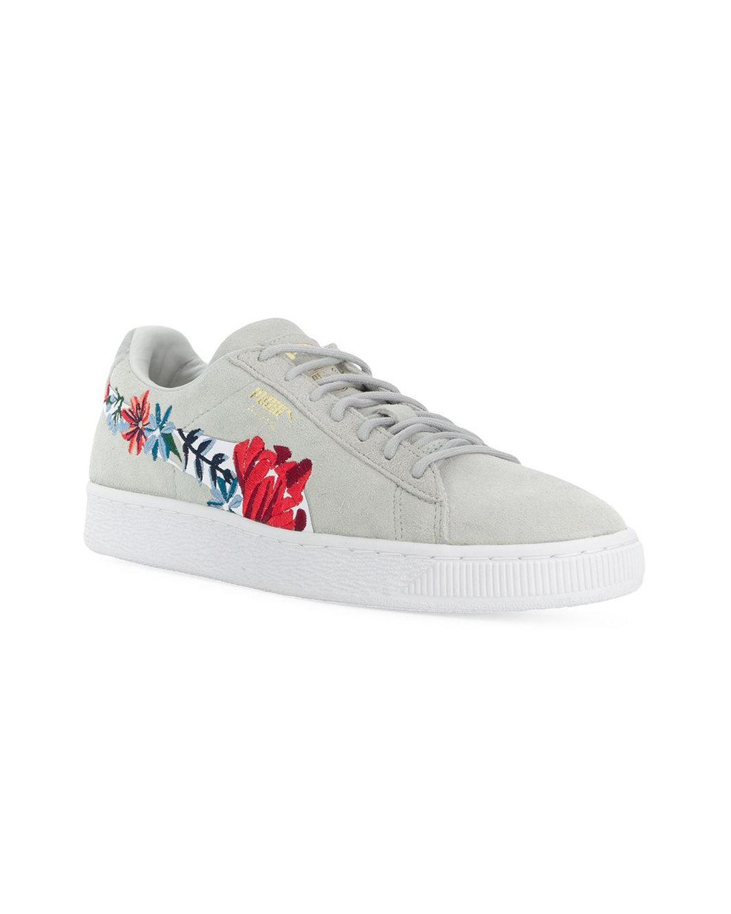 puma embroidered trainers