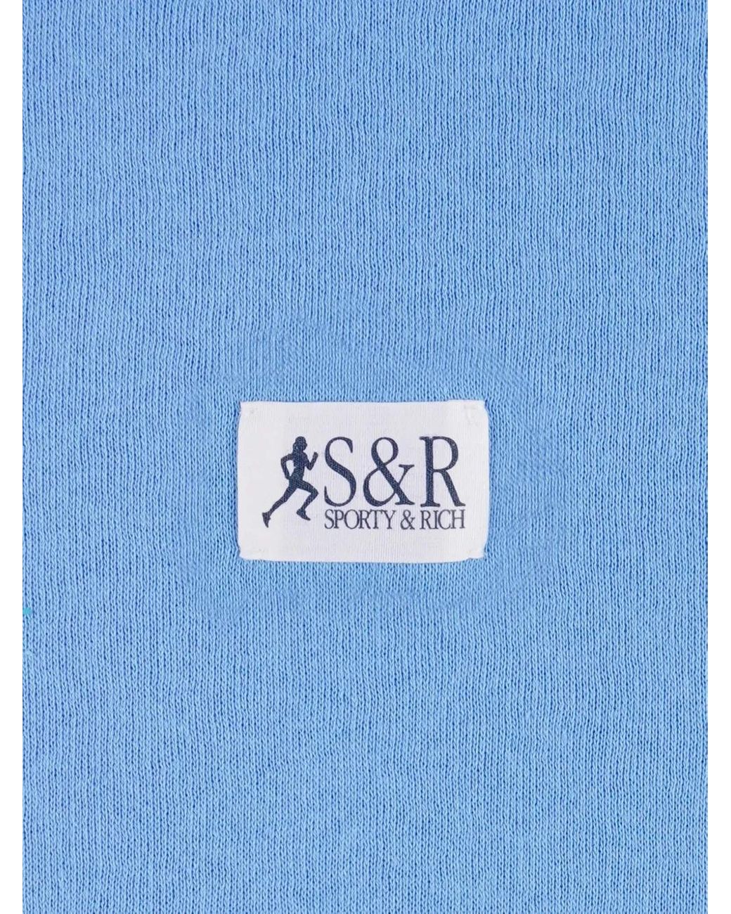 Sporty & Rich Blue Elasticated-Waist Shorts
