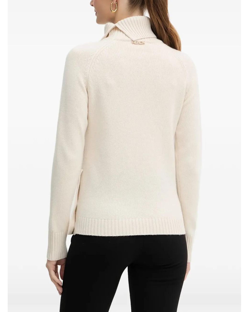 Silvian Heach White Pull À Col Roulé