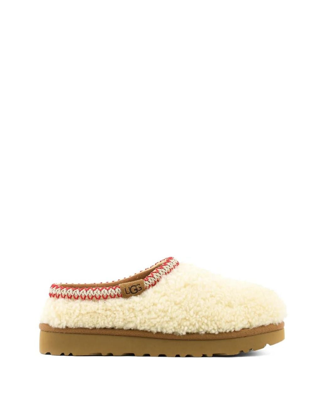 Ugg White Tasman Maxi Curly Slippers