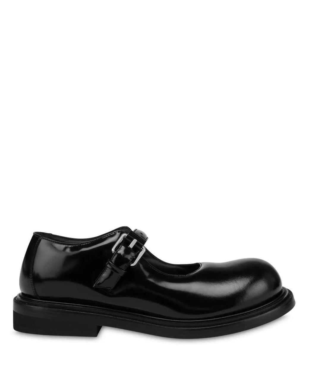 Moschino Black Patent-Leather Loafers for men
