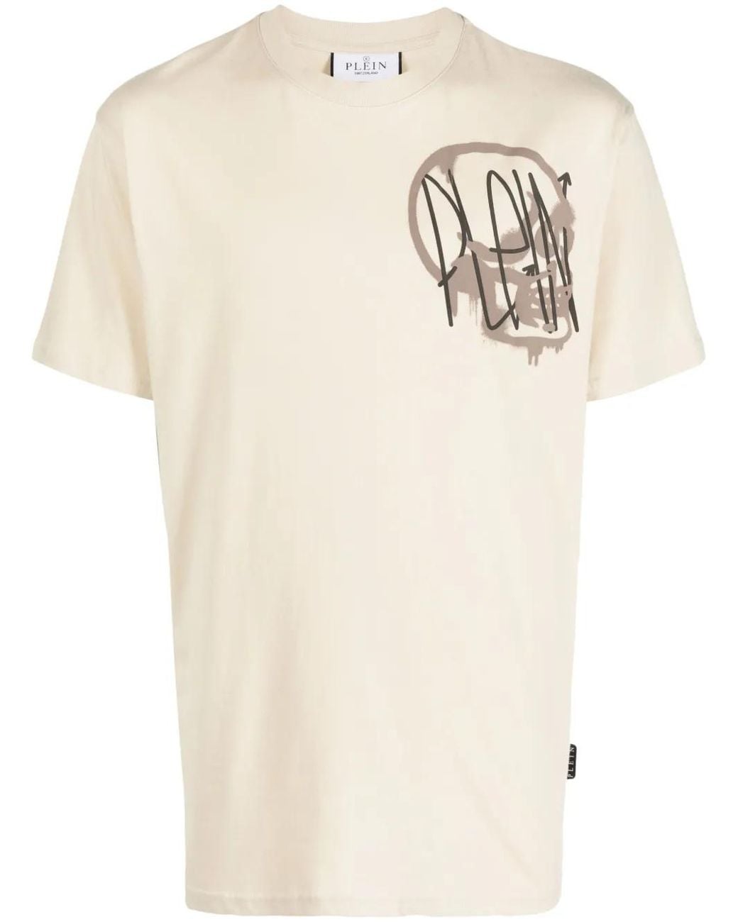 Philipp Plein Natural Ss Round-Neck T-Shirt for men