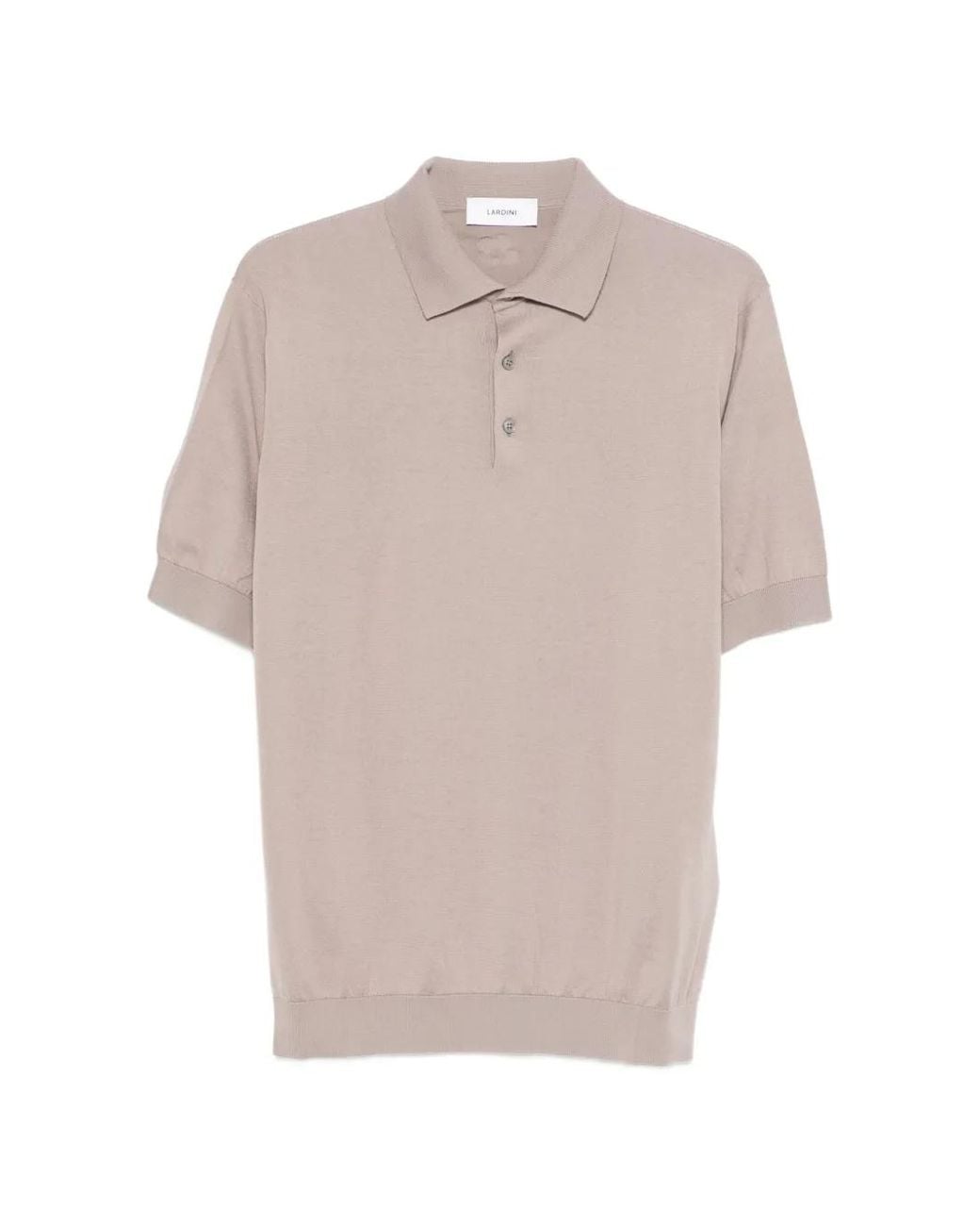 Lardini Brown Buttoned Polo Shirt for men