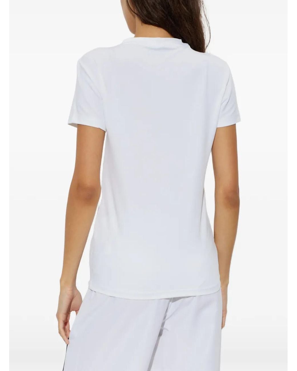 Lacoste White Logo-Patch T-Shirt