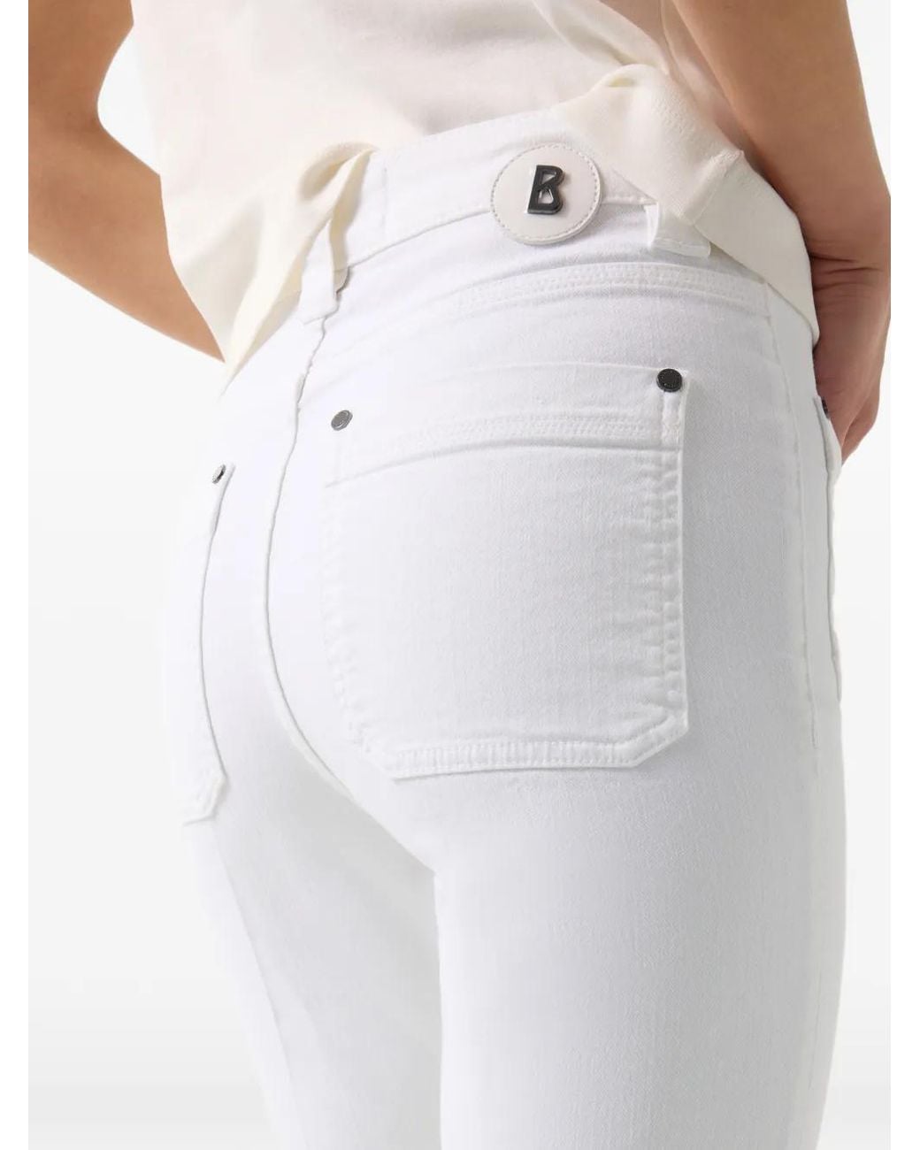 Bogner White Devin Flared-Fit Jeans
