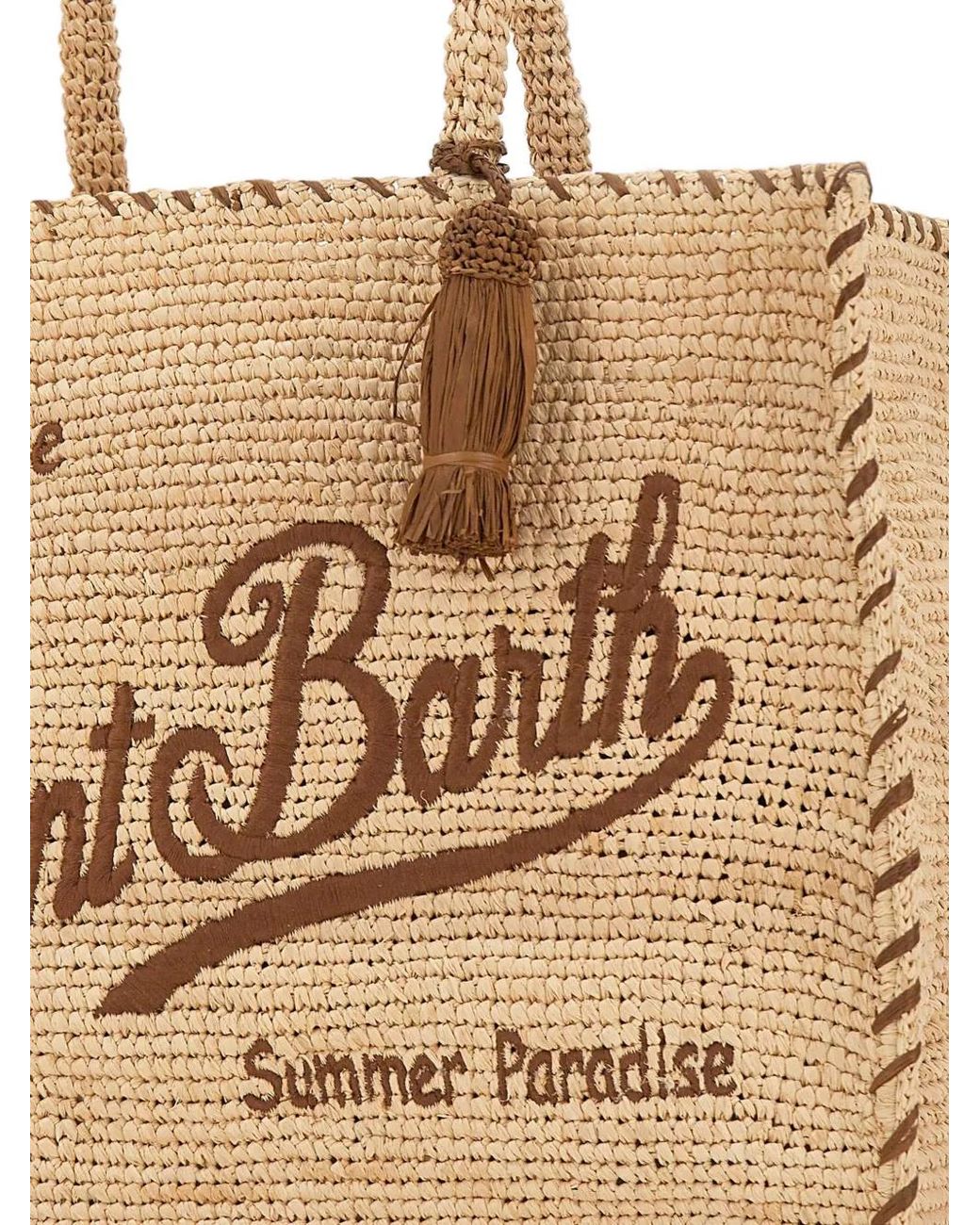 Mc2 Saint Barth Natural Vanity Raffia Tote Bag