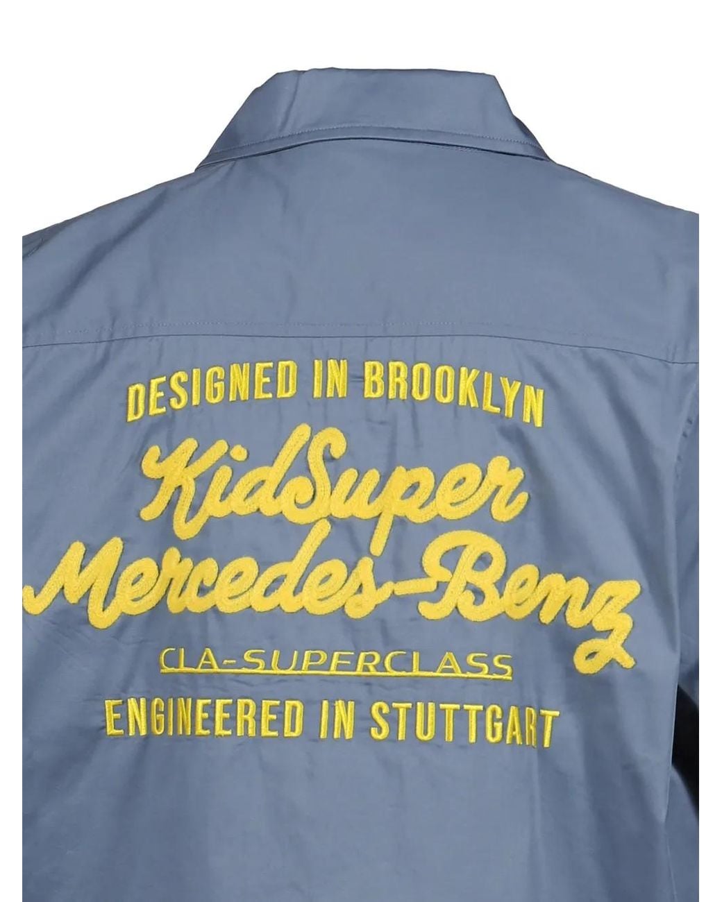 Kidsuper Blue X Mercedes-Benz Chemise Brodée for men