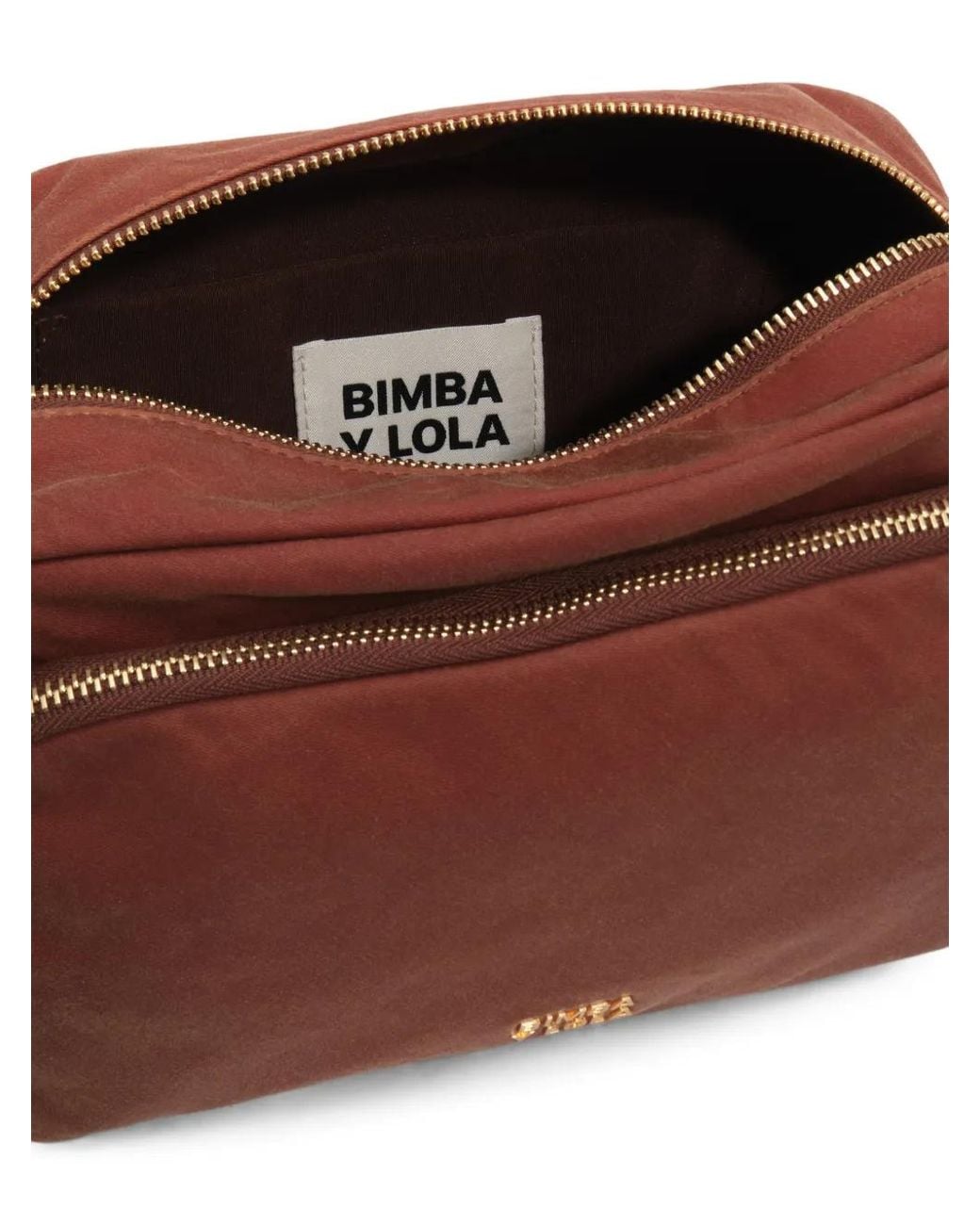 Bimba Y Lola Brown Large Rust Coated Pocket Bag