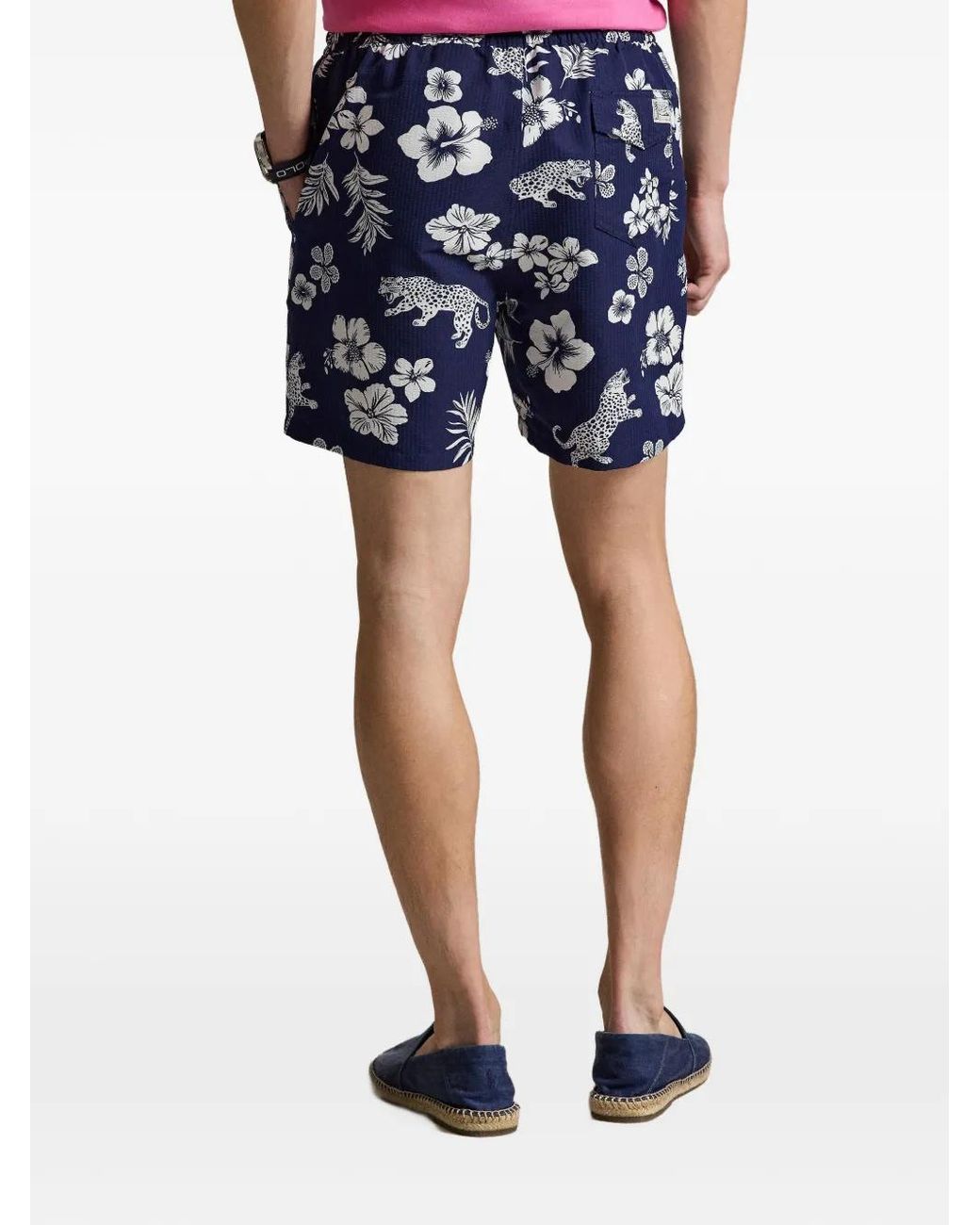 Polo Ralph Lauren Blue Floral Swim Shorts for men