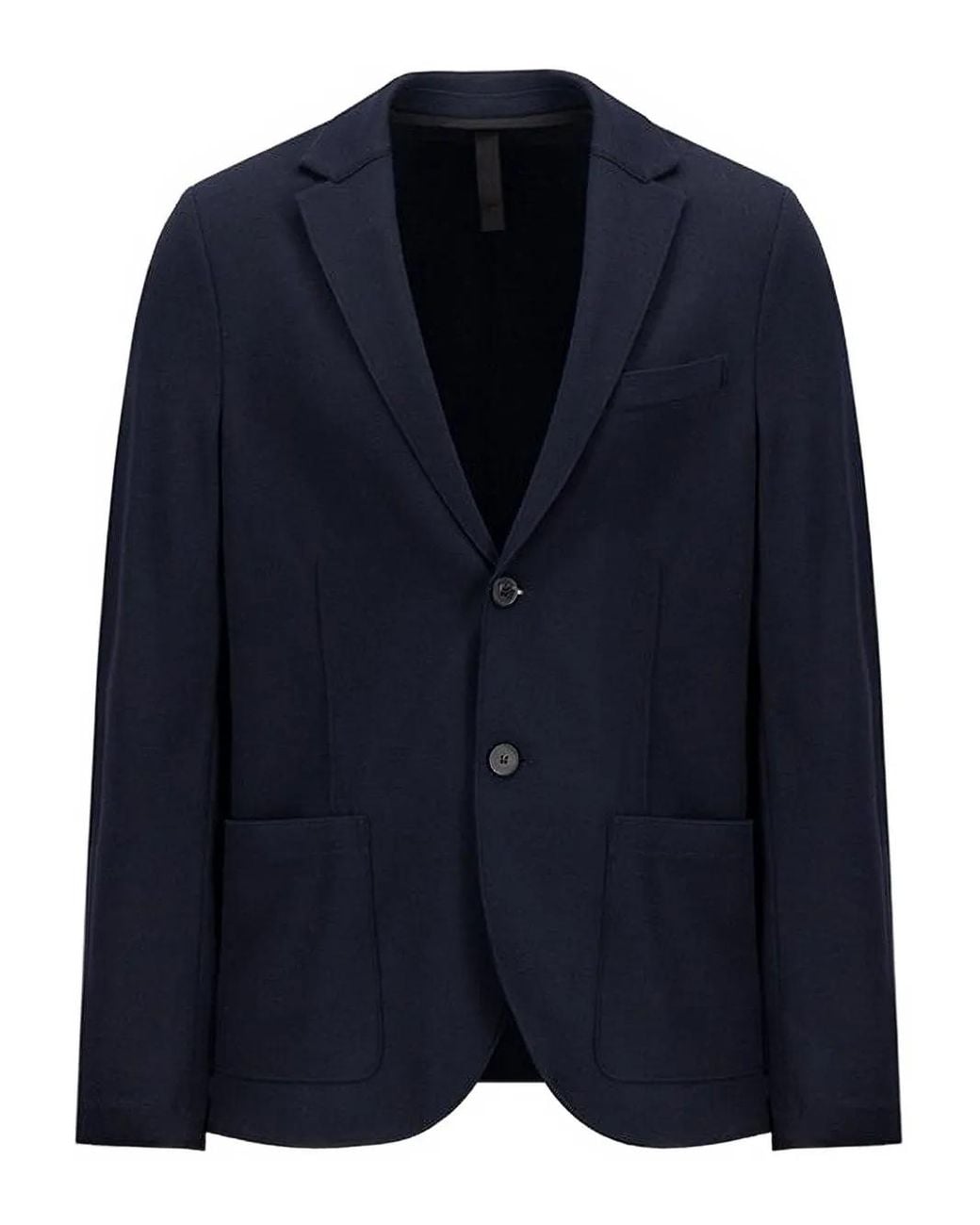 Chaqueta de merino con botones Harris Wharf London de hombre de color Blue
