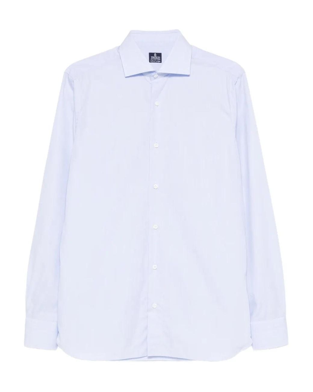Camisa Mini Cell Con Botones Truzzi de hombre de color White