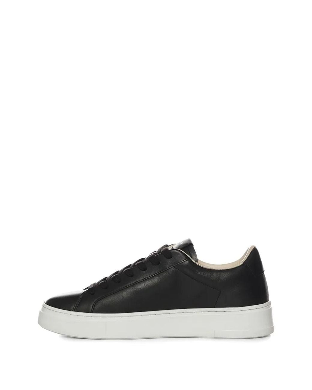 Crime London Black Extralight Leather Sneakers for men