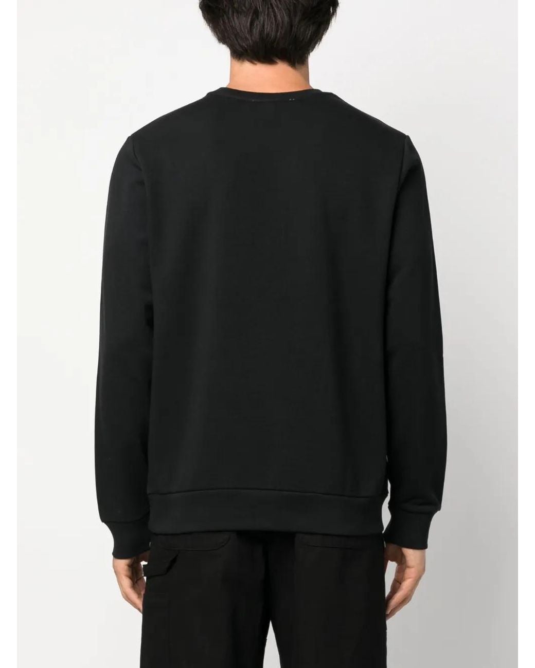 Iceberg Black Logo-Print Cotton Sweatshirt for men