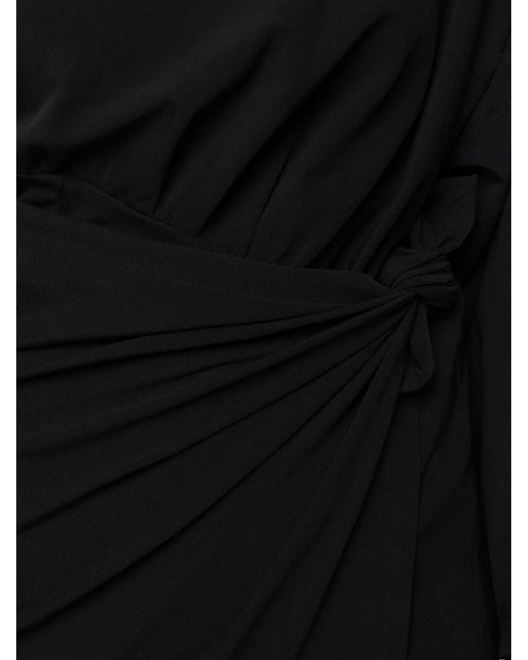 Balenciaga Black Asymmetric Wrap Dress