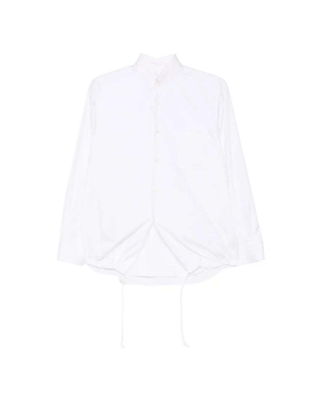 Comme des Garçons White Drawstring-Hem Shirt