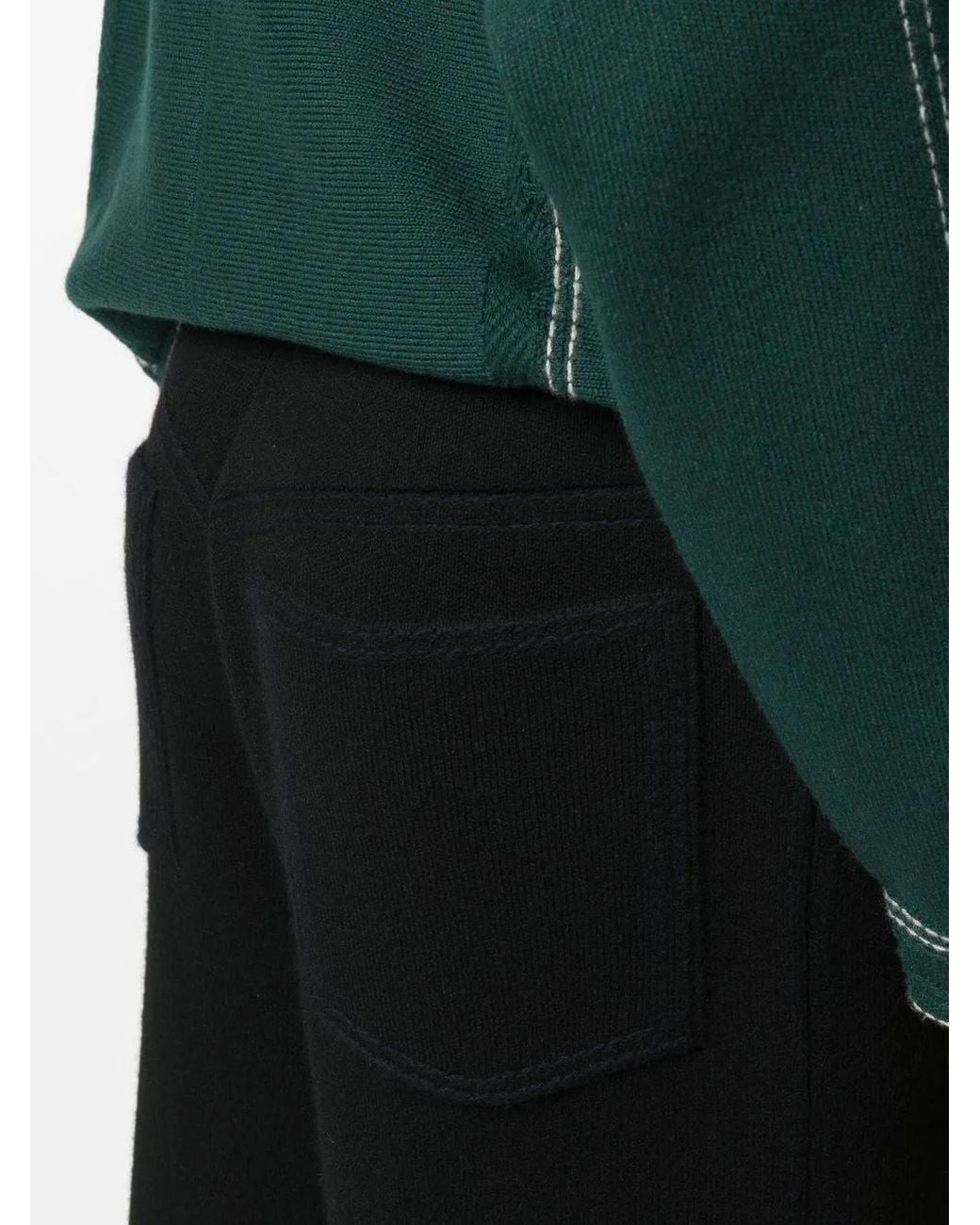 Barrie Black Straight-Leg Cut Trousers for men