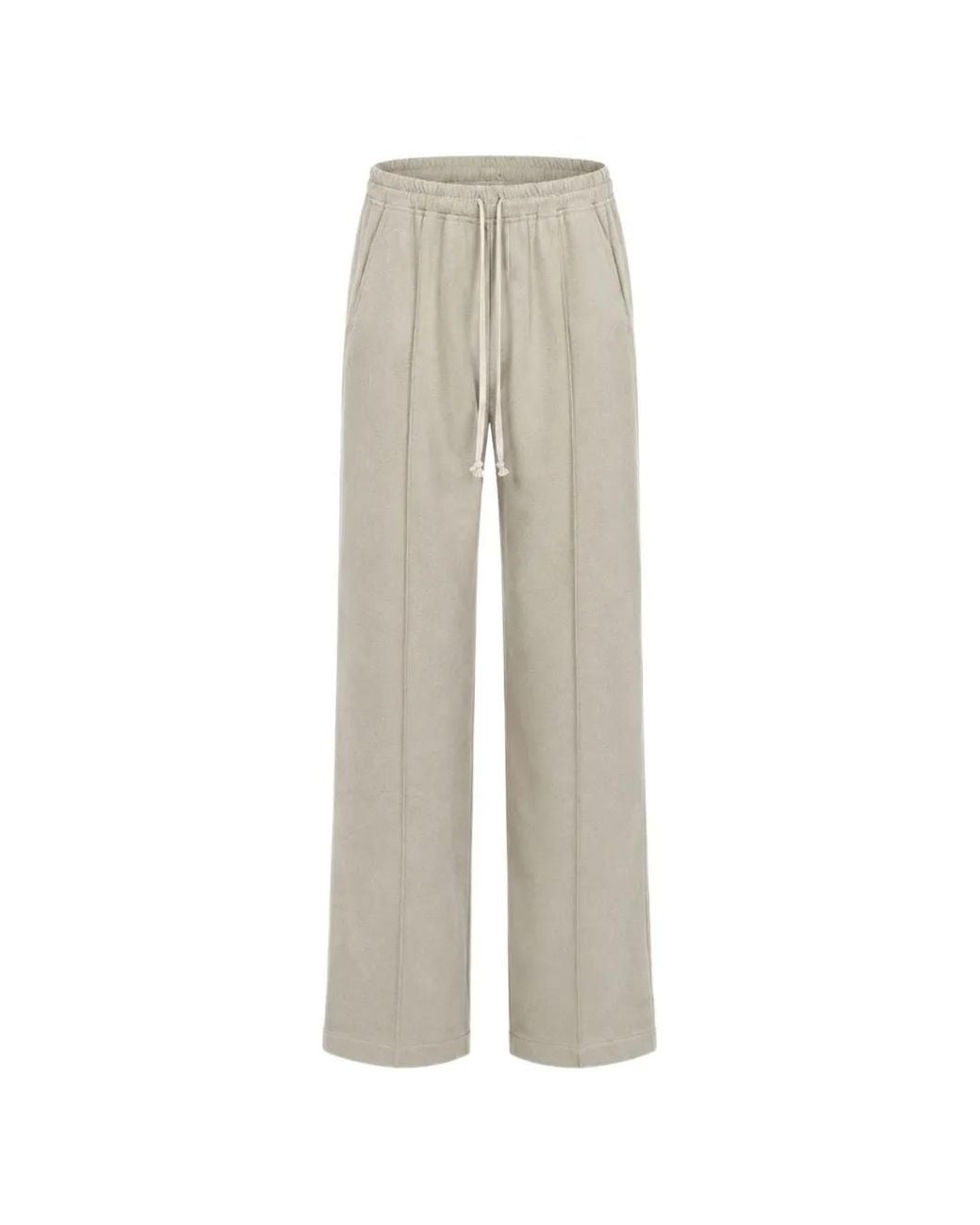 Rick Owens White Dietrich Drawstring Track Pants for men
