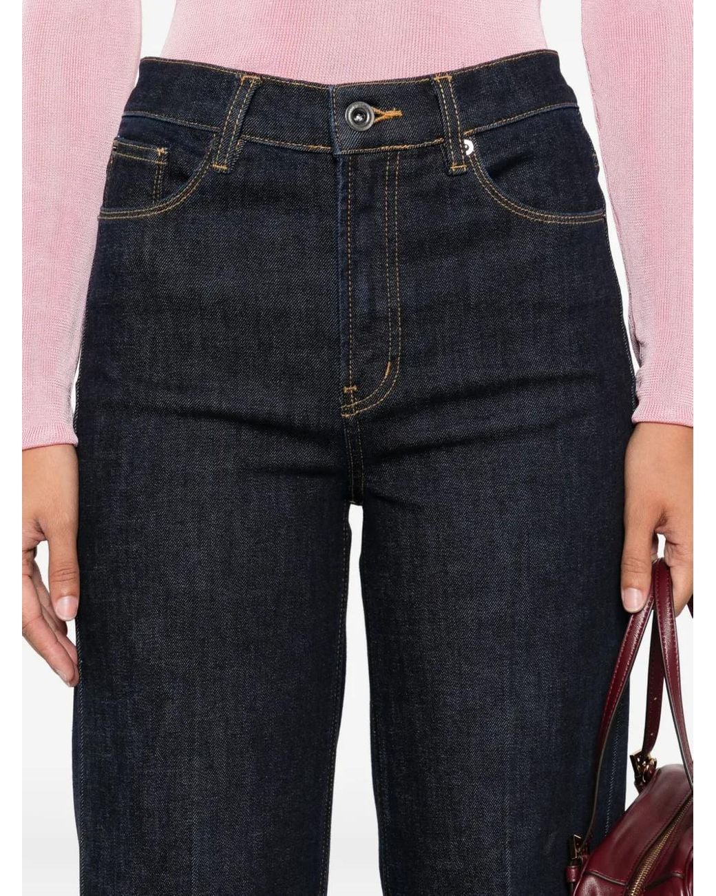 Self-Portrait Blue Flared Jeans