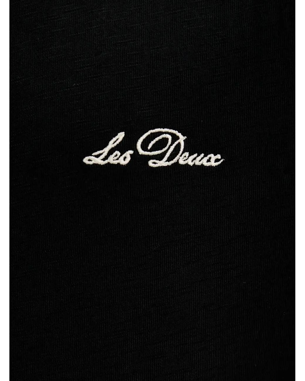 Les Deux Black Graphic-Print T-Shirt for men