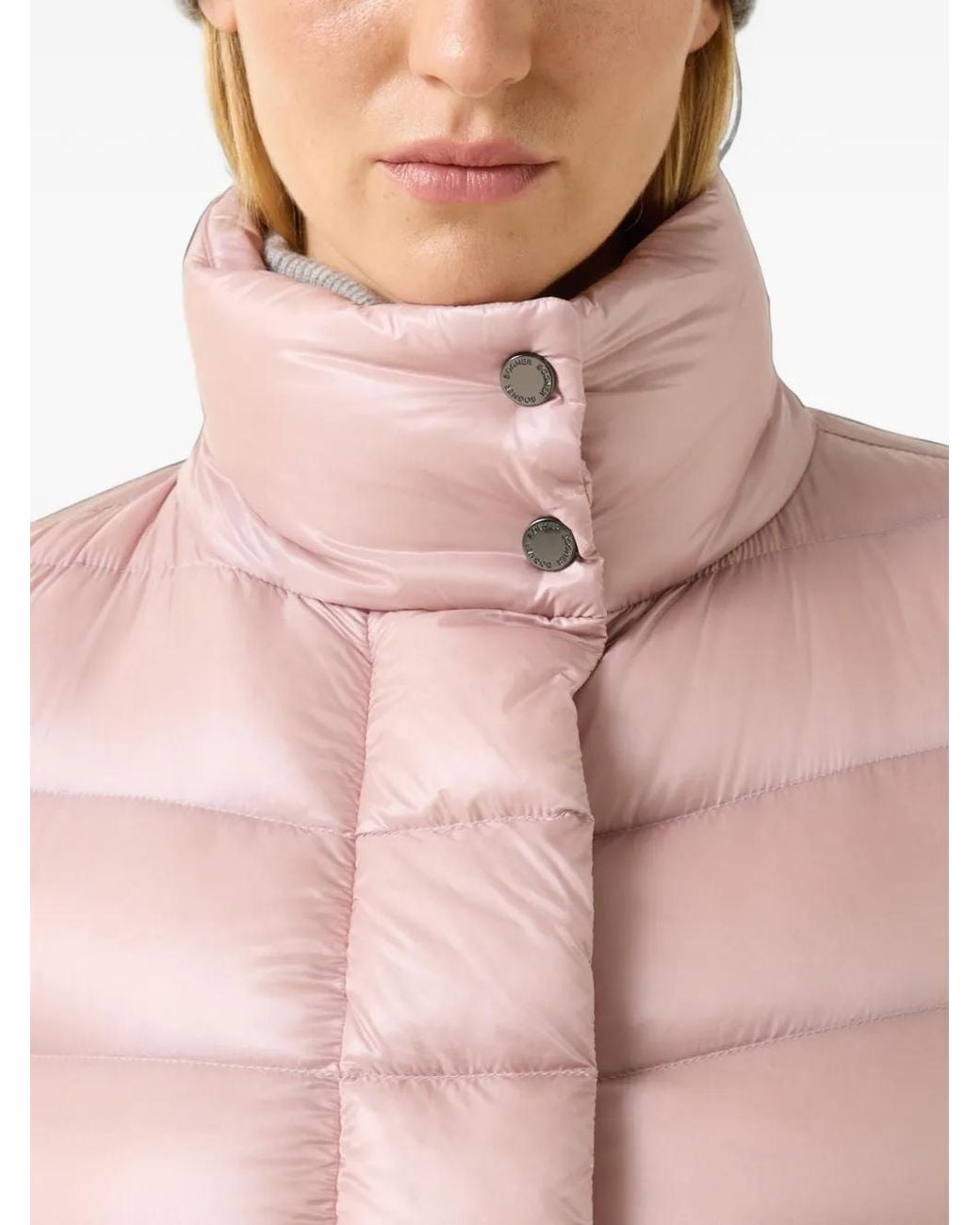 Bogner Pink Marcy Quilted High-Neck Jacket