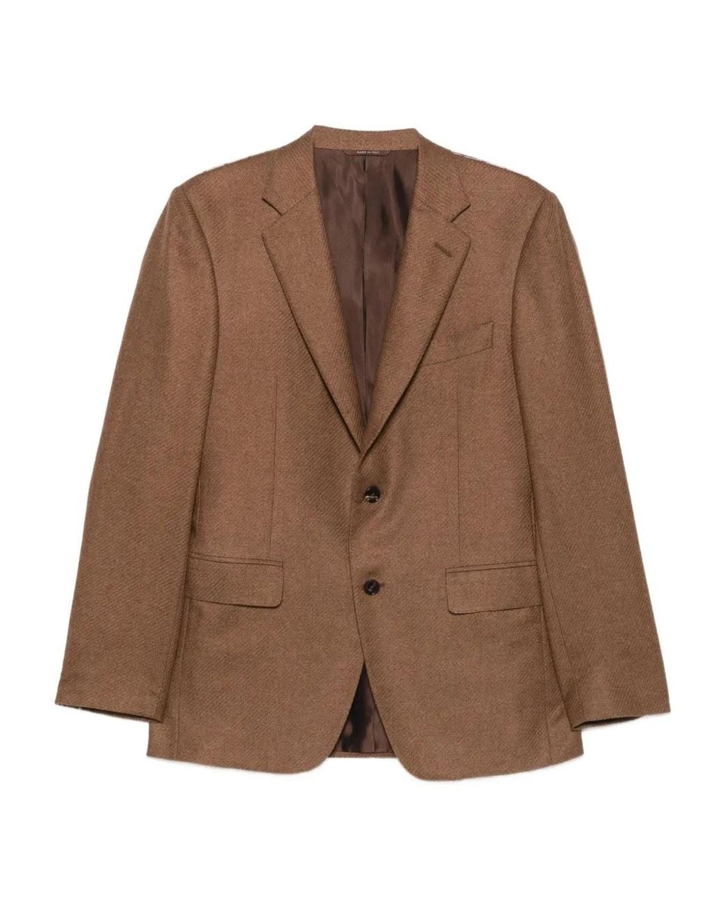 Canali Brown Single-Breasted Blazer for men