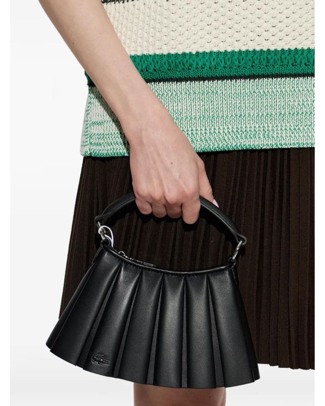 Lacoste Green Mini Lenglen Leather Bag