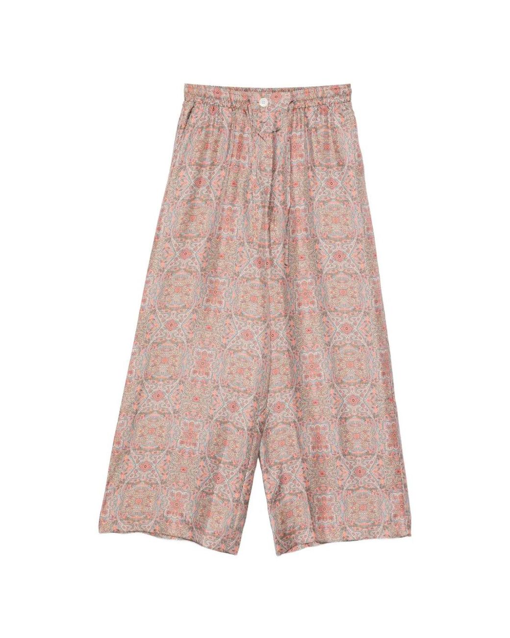 Pierre Louis Mascia Pink Paisley-Print Palazzo Pants