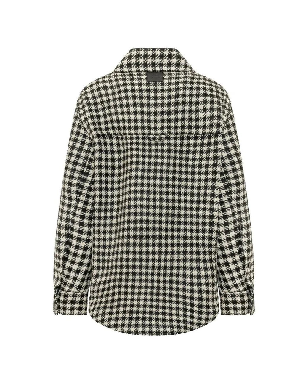 AMI White Houndstooth-Pattern Buttoned Jacket