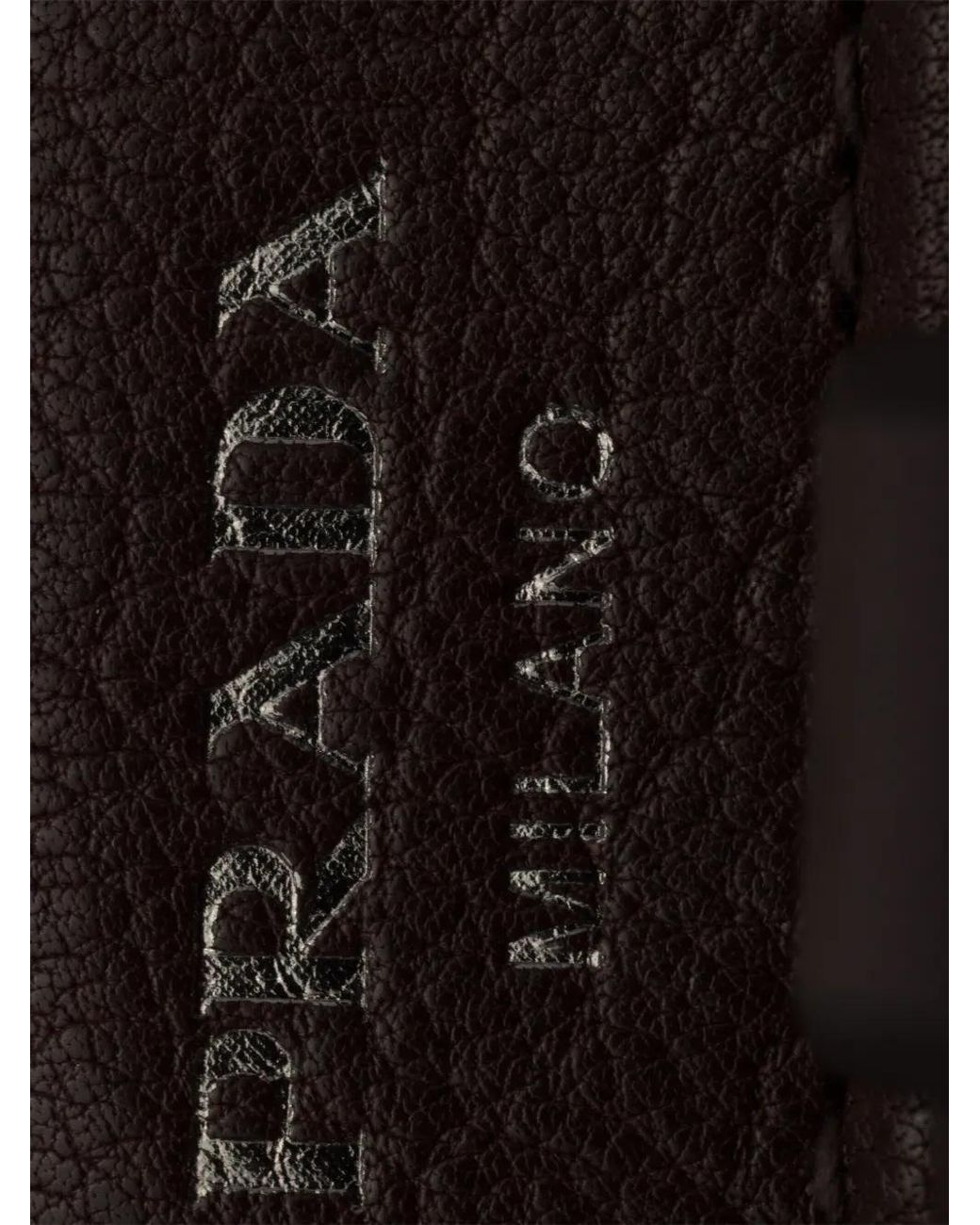 Prada Black Route Leather Mini Tote Bag