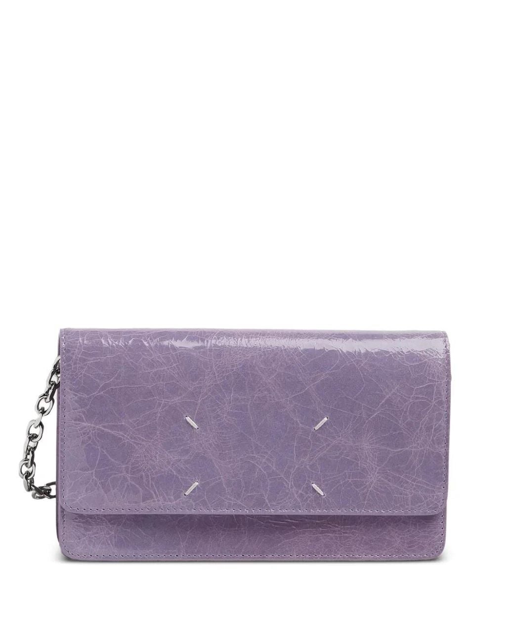 Maison Margiela Purple Medium Wallet On Chain