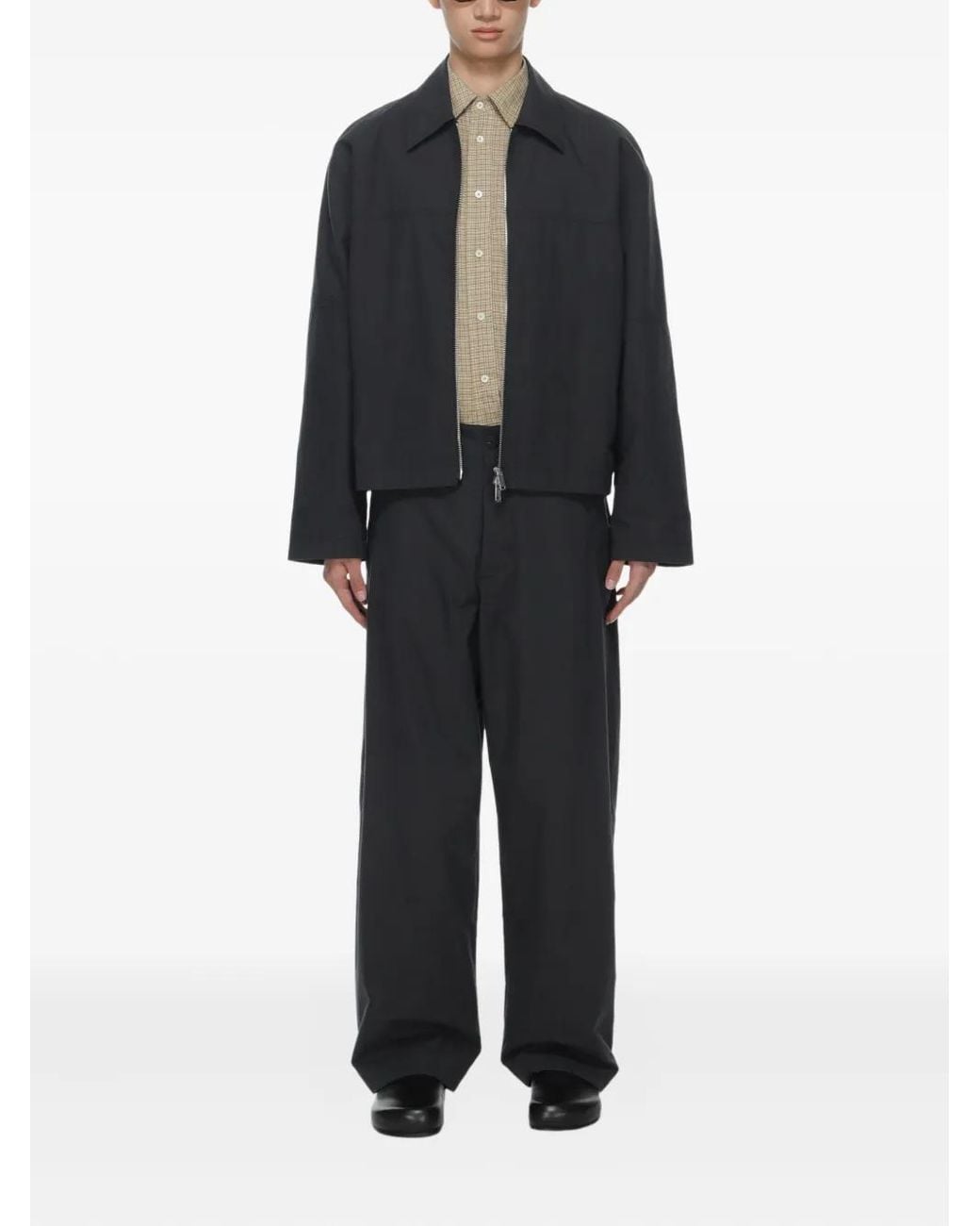 Studio Nicholson Blue Double-Pleat Trousers for men