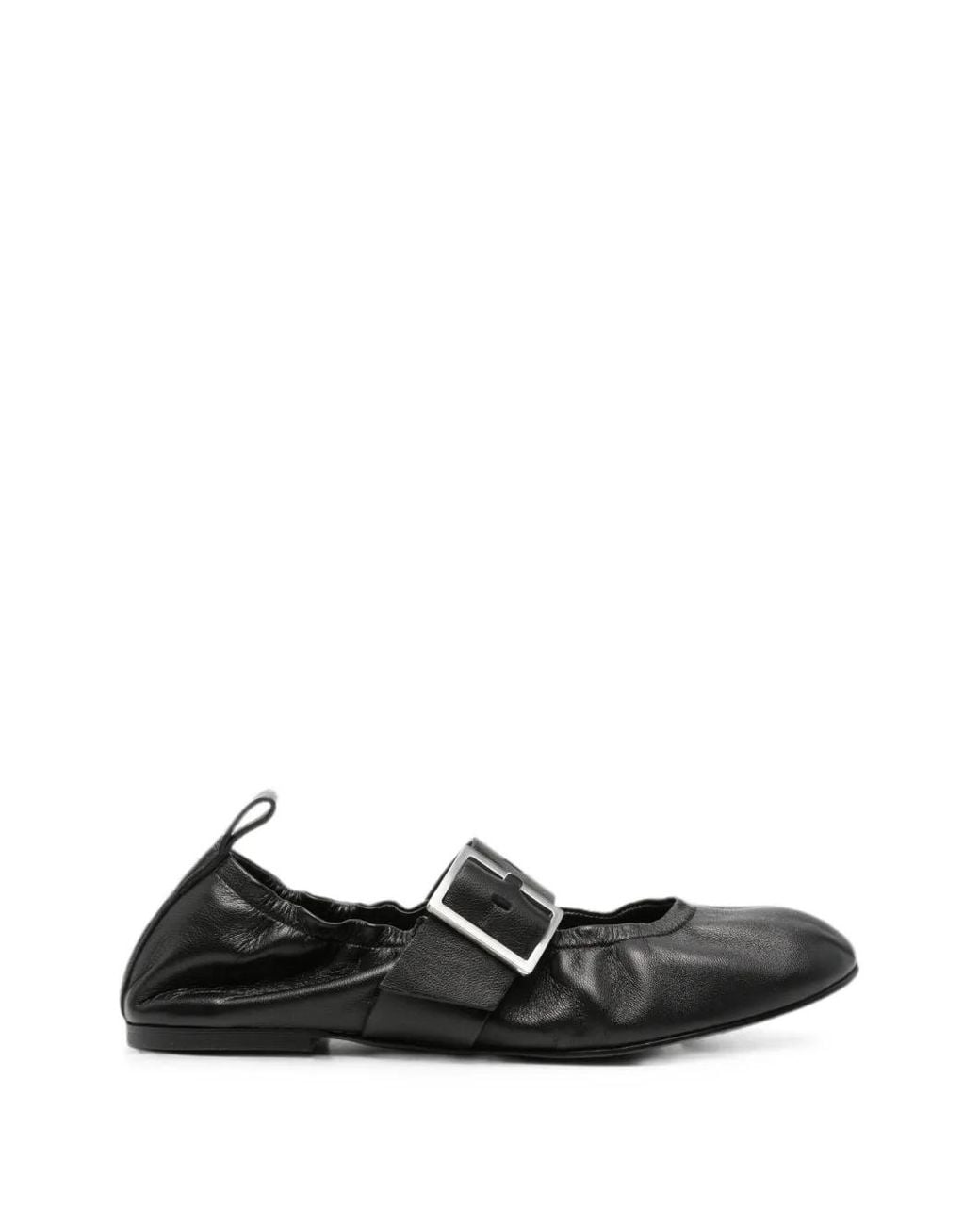 Alohas Black Sarea Leather Ballet Flats